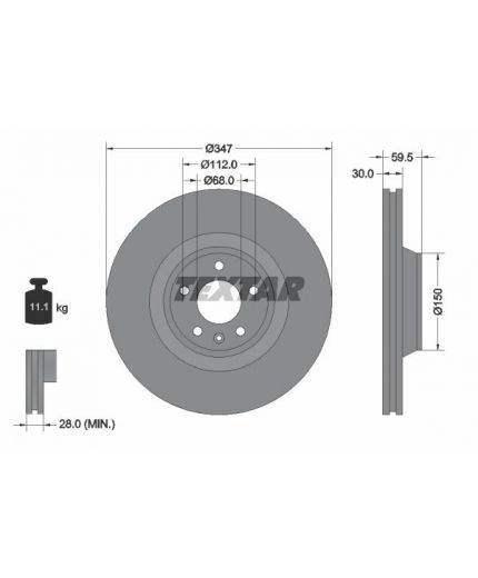 Textar Тормозной диск передний