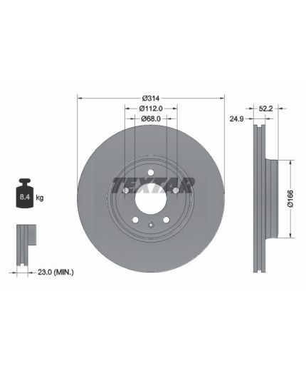Textar Тормозной диск передний