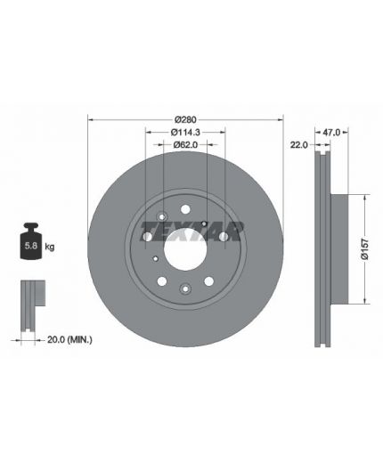 Textar Тормозной диск передний