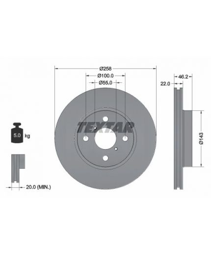 Textar Тормозной диск передний