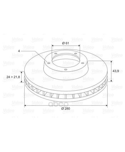 Valeo Тормозной диск передний Фото 2