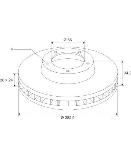 Valeo Тормозной диск передний
