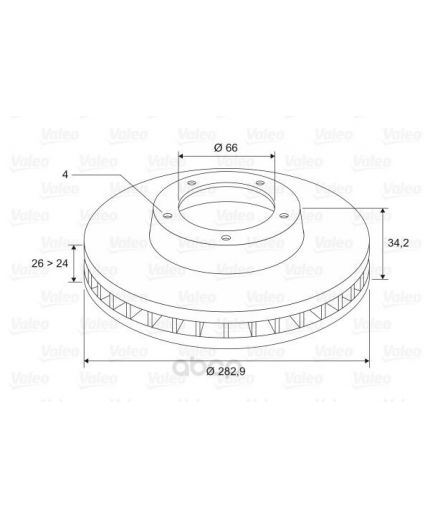 Valeo Тормозной диск передний Фото 2