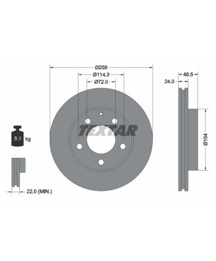 Textar Тормозной диск передний