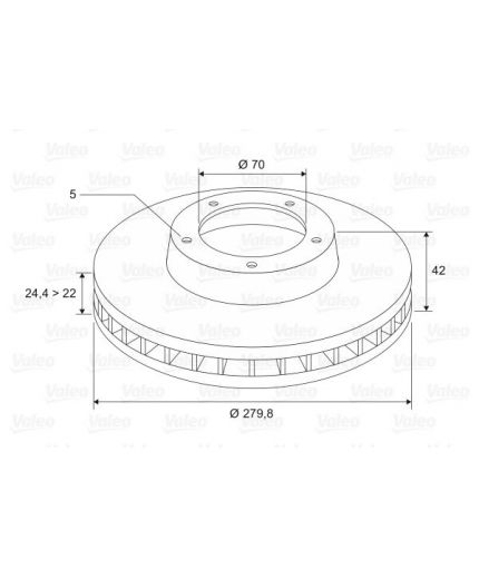 Valeo Тормозной диск передний
