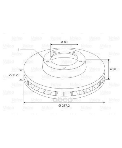 Valeo Тормозной диск передний Фото 2