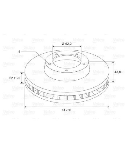 Valeo Тормозной диск передний