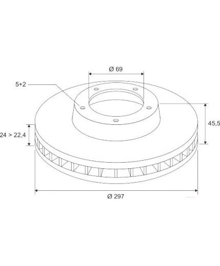 Valeo Тормозной диск передний