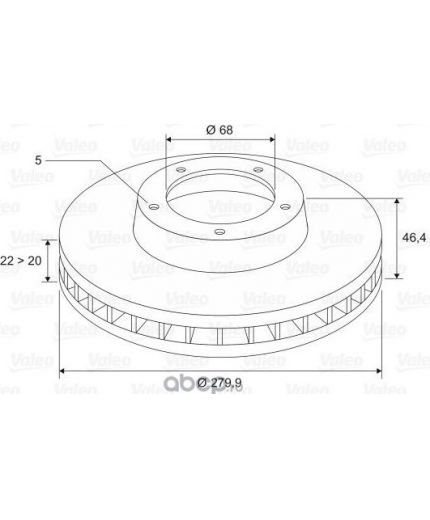 Valeo Тормозной диск передний