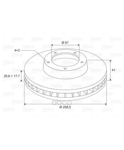 Valeo Тормозной диск передний