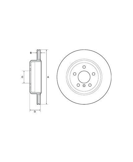 Delphi Тормозной диск задний