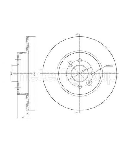 METELLI Тормозной диск задний