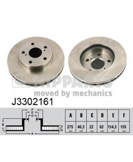 NIPPARTS Тормозной диск передний