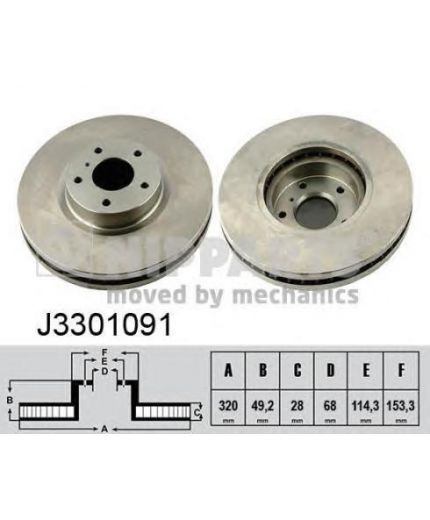 NIPPARTS Тормозной диск передний