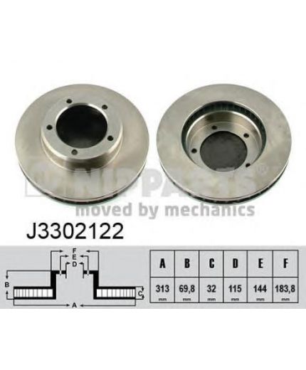 NIPPARTS Тормозной диск передний