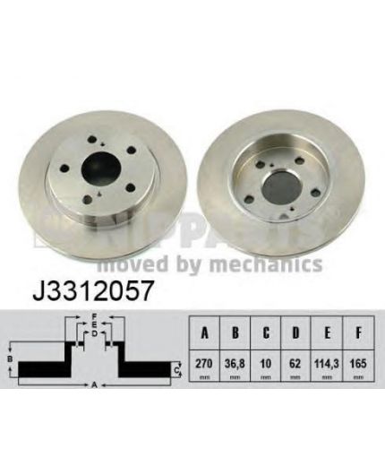 NIPPARTS Тормозной диск задний