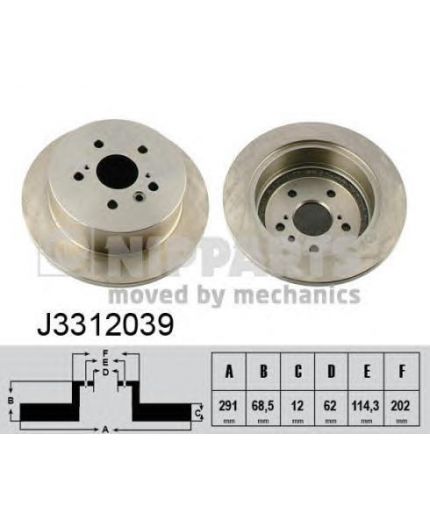 NIPPARTS Тормозной диск задний
