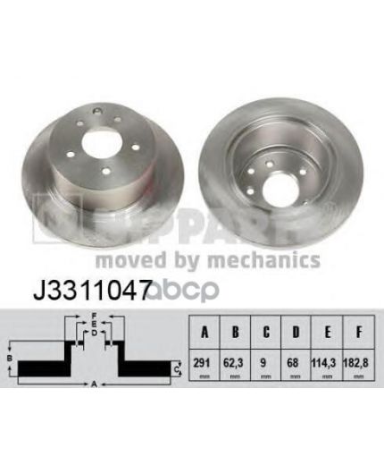 NIPPARTS Тормозной диск задний