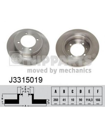 NIPPARTS Тормозной диск задний
