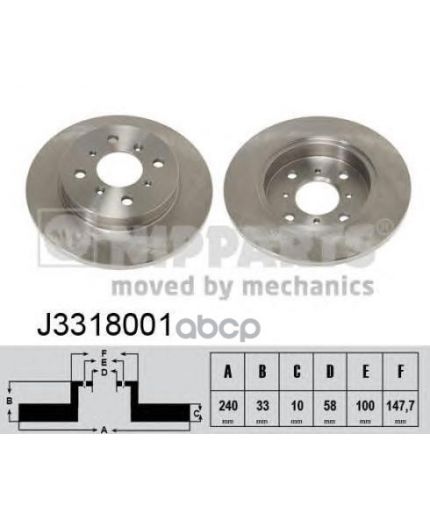 NIPPARTS Тормозной диск задний