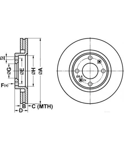 ATE Тормозной диск передний