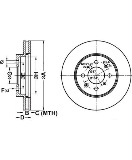 ATE Тормозной диск передний