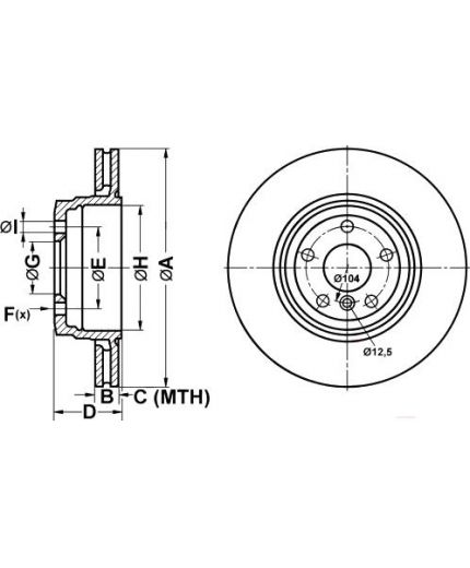ATE Тормозной диск задний