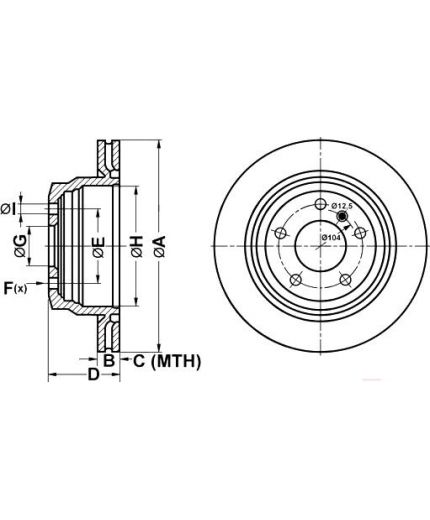 ATE Тормозной диск задний