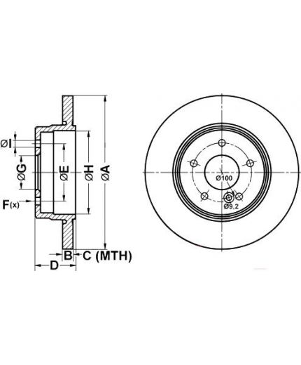 ATE Тормозной диск задний