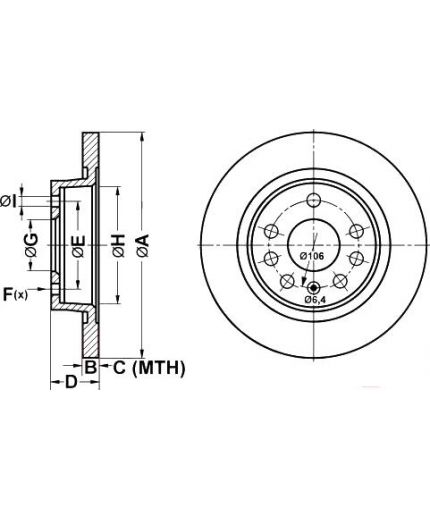 ATE Тормозной диск задний