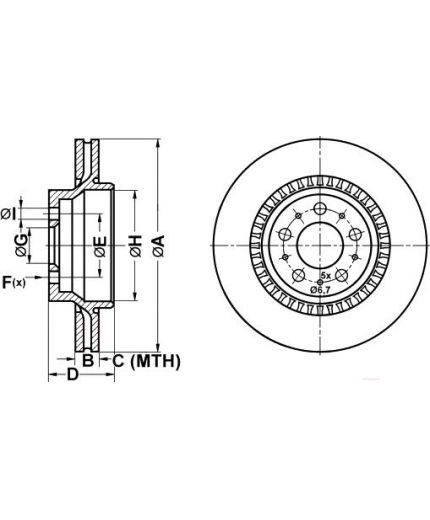 ATE Тормозной диск задний