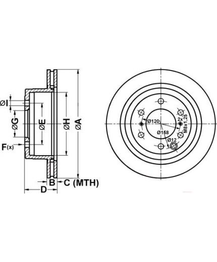 ATE Тормозной диск задний