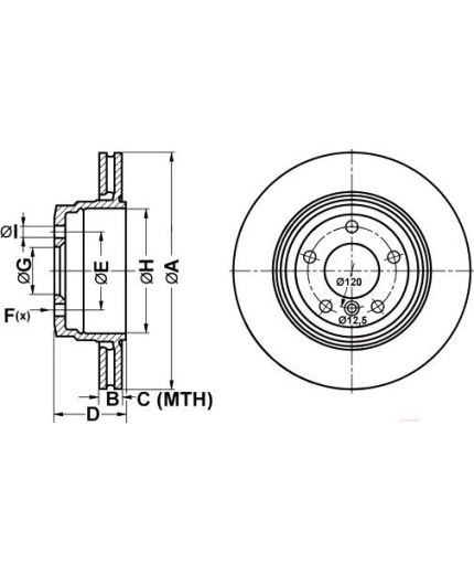 ATE Тормозной диск задний