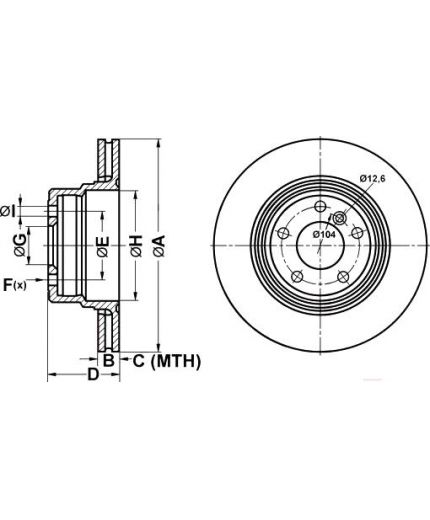 ATE Тормозной диск задний
