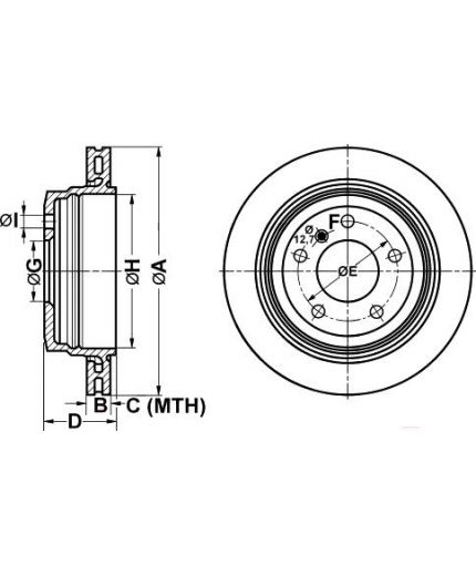 ATE Тормозной диск задний