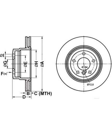 ATE Тормозной диск задний
