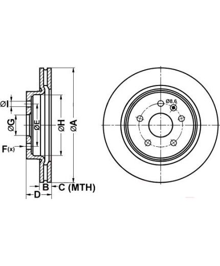 ATE Тормозной диск задний