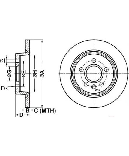 ATE Тормозной диск задний