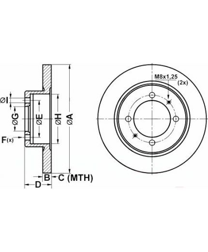 ATE Тормозной диск задний