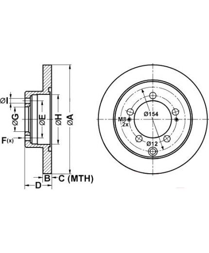 ATE Тормозной диск задний