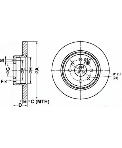 ATE Тормозной диск задний