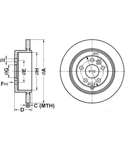 ATE Тормозной диск задний