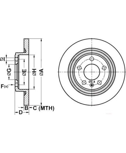 ATE Тормозной диск задний