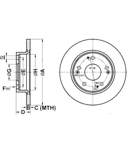 ATE Тормозной диск задний