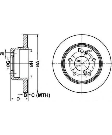 ATE Тормозной диск задний