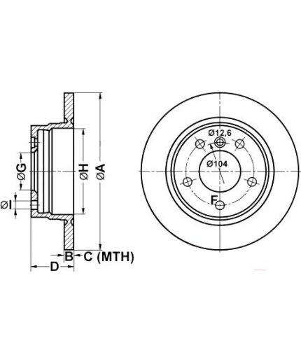 ATE Тормозной диск задний