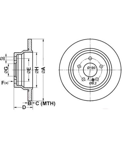 ATE Тормозной диск задний