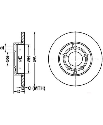 ATE Тормозной диск задний Фото 2