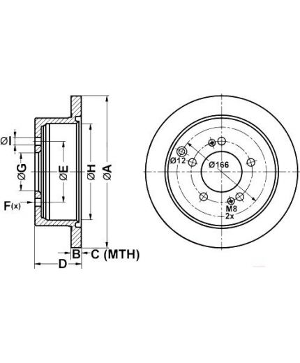 ATE Тормозной диск задний