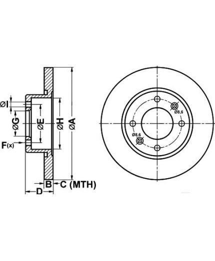 ATE Тормозной диск задний